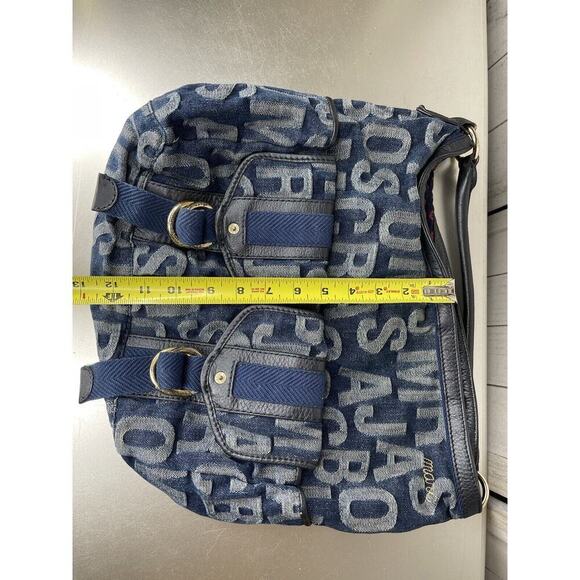 Marc Jacobs Logo Denim Multi-Pocket Hobo Bag Classic Style Shoulder Bag - Picture 11 of 11